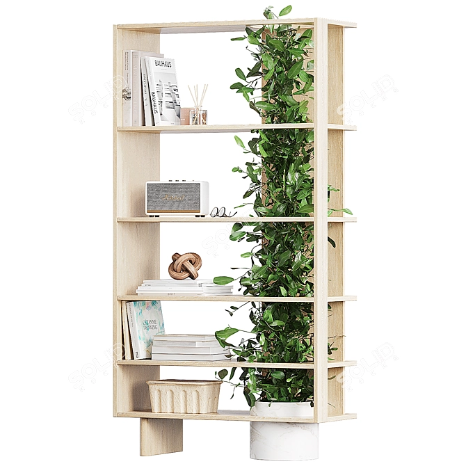 Asteroid Decor Bookcase 190cm 3D model image 3