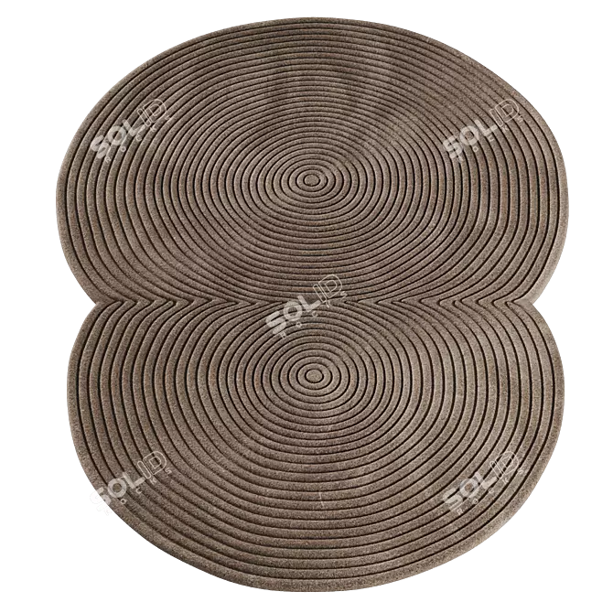 Bolia Zen Rounded Rugs 3D model image 3