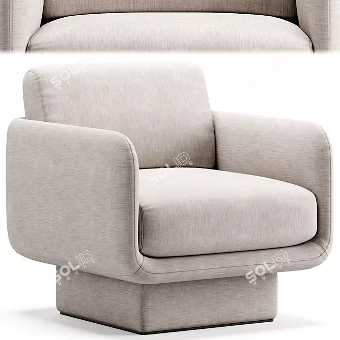 Lilas Armchair: Modern Italian Design 3D model image 1
