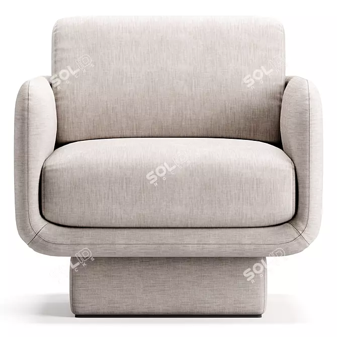 Lilas Armchair: Modern Italian Design 3D model image 2