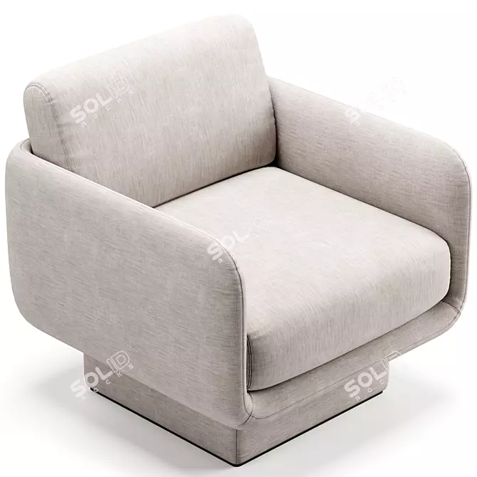 Lilas Armchair: Modern Italian Design 3D model image 3