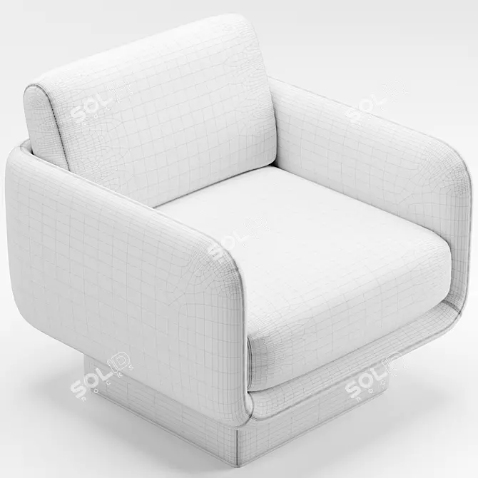 Lilas Armchair: Modern Italian Design 3D model image 5
