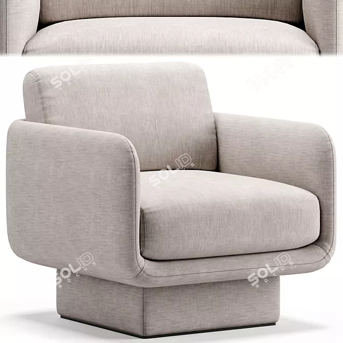Lilas Armchair: Modern Italian Design 3D model image 6