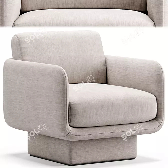 Lilas Armchair: Modern Italian Design 3D model image 7
