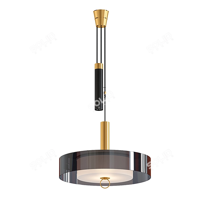 Vintage Stilnovo Pulley Light 3D model image 1