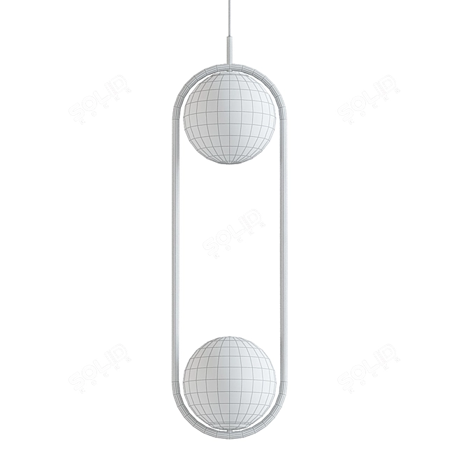 Modern Globe Pendant Light 3D model image 2