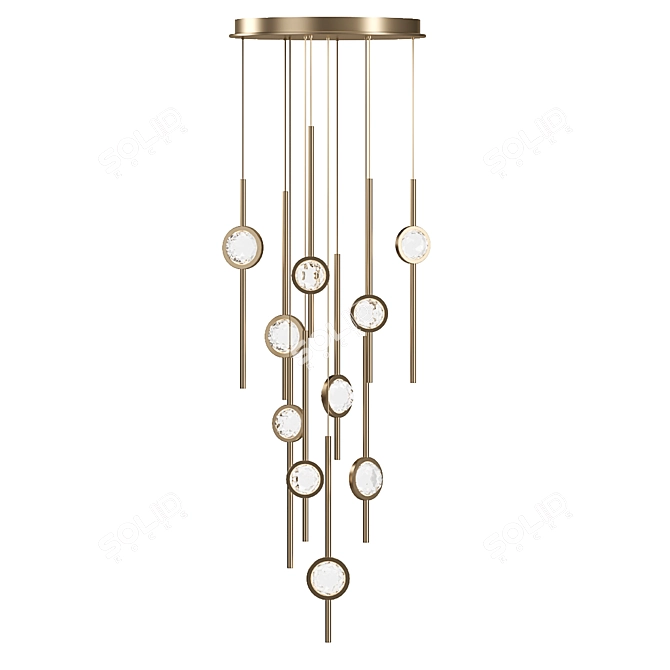 Barletta 10-Light LED Chandelier 3D model image 1