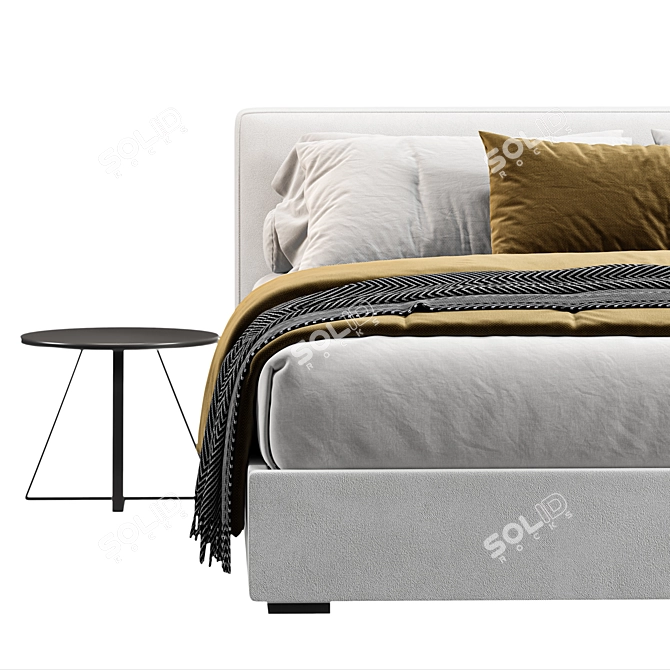 RH Modena Bed 3D Model 3D model image 3