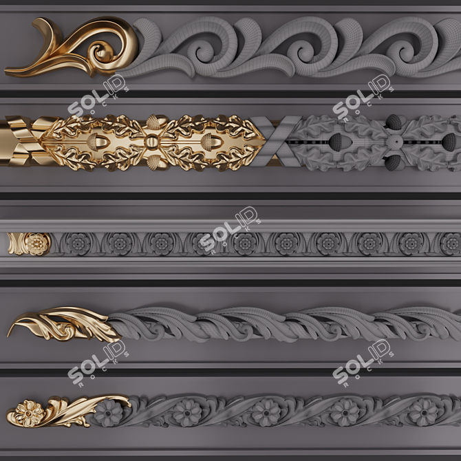 3D Trim Ornaments Pack 3D model image 3