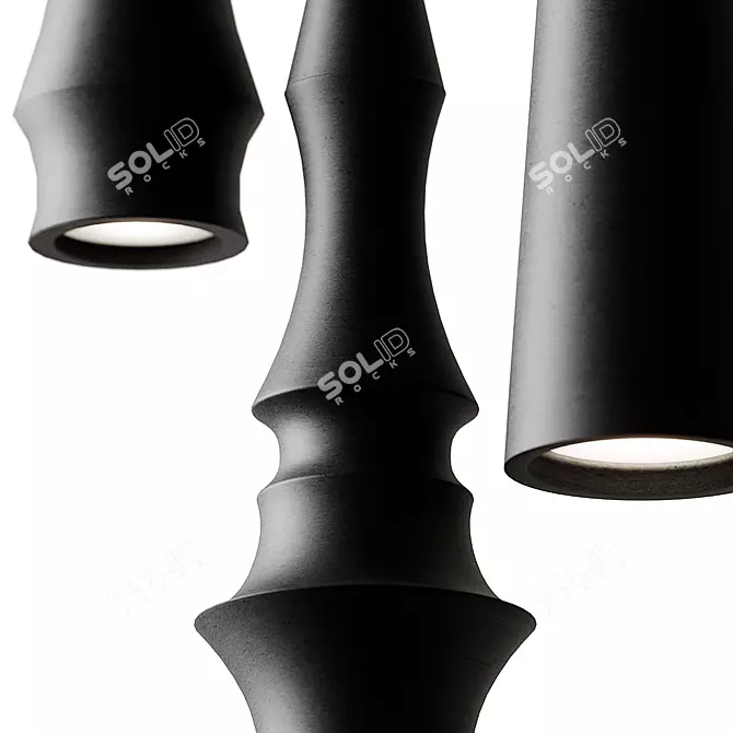 Elegant Slend Pendant Light by Bover 3D model image 2