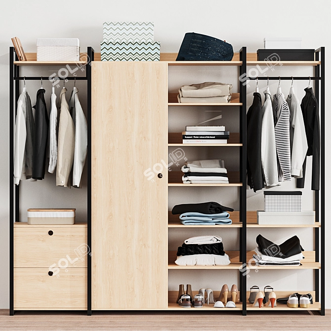 Loft Wardrobe System, Wall Module 3D model image 1