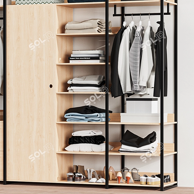 Loft Wardrobe System, Wall Module 3D model image 2