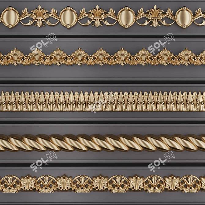 3D Trim Ornaments Pack - Preview Included 3D model image 1