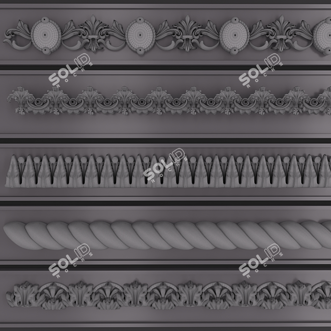 3D Trim Ornaments Pack - Preview Included 3D model image 2