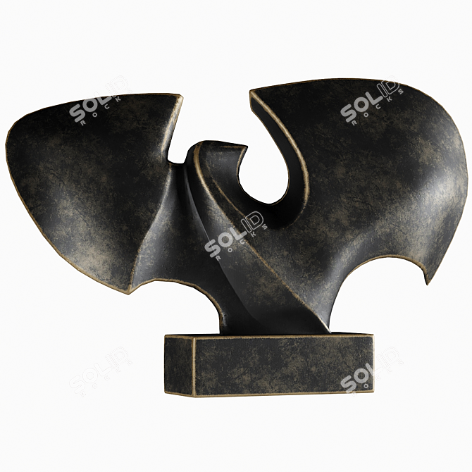 PBR Whale & Bat Sculptures 3D model image 3