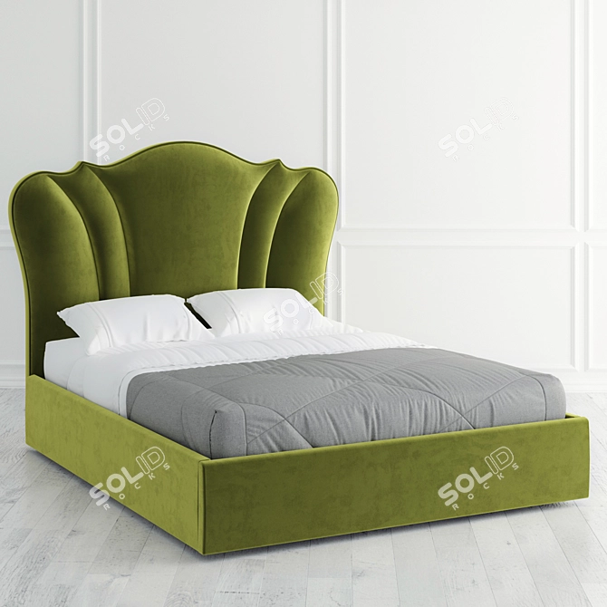 Vary Bed Collection Panel Bed 3D model image 2