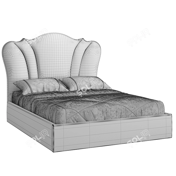 Vary Bed Collection Panel Bed 3D model image 3