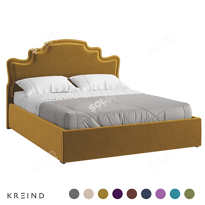 Vary Bed Collection Platform Bed 3D model image 1