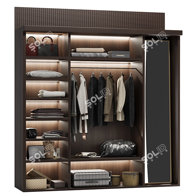 Sleek Wardrobe Vol. 06 Design 3D model image 7