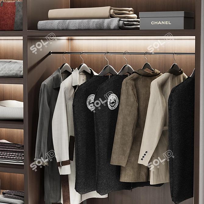 Sleek Wardrobe Vol. 06 Design 3D model image 2