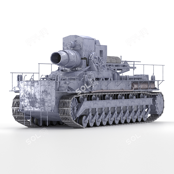 WWII "Carl" Self-Propelled Mortar 3D model image 1