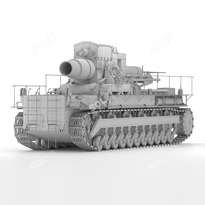 WWII "Carl" Self-Propelled Mortar 3D model image 4