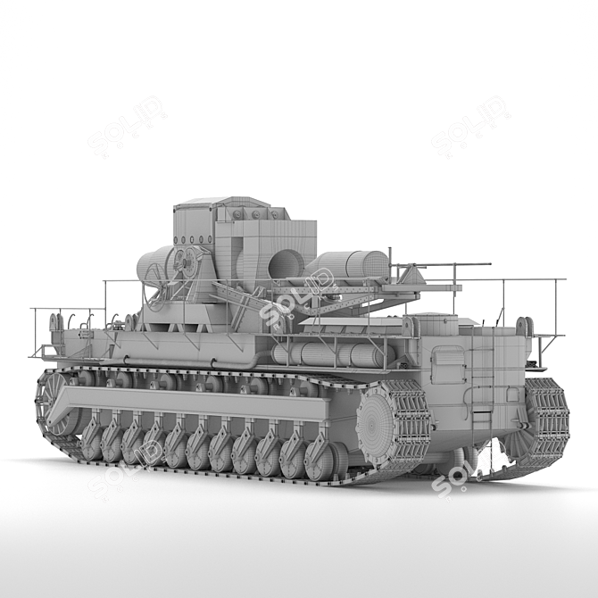 WWII "Carl" Self-Propelled Mortar 3D model image 5