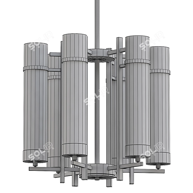 Elegant Giuliano chrome model chandelier 3D model image 2
