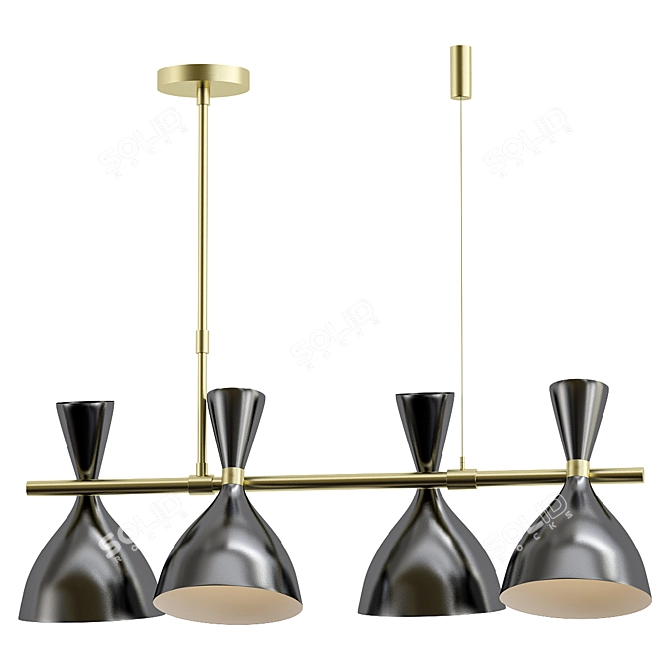 Duke Chandelier Line 4: Modern Black Grandeur 3D model image 1