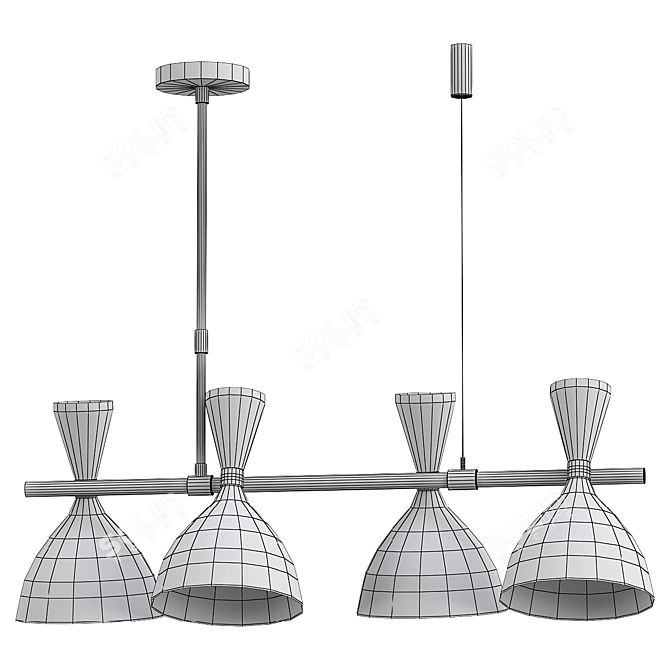 Duke Chandelier Line 4: Modern Black Grandeur 3D model image 2