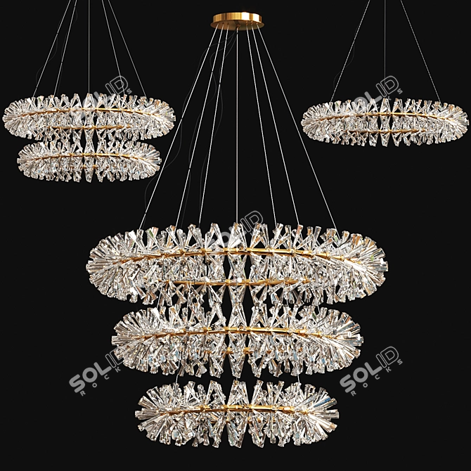 Sleek Beatrix Metal Glass Lamps 3D model image 1