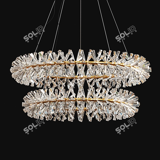 Sleek Beatrix Metal Glass Lamps 3D model image 3