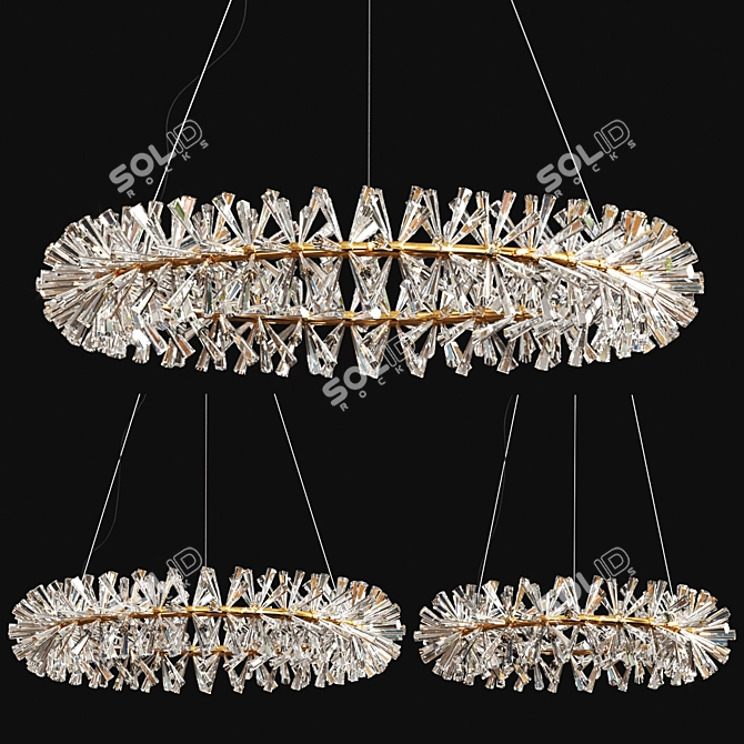 Sleek Beatrix Metal Glass Lamps 3D model image 4
