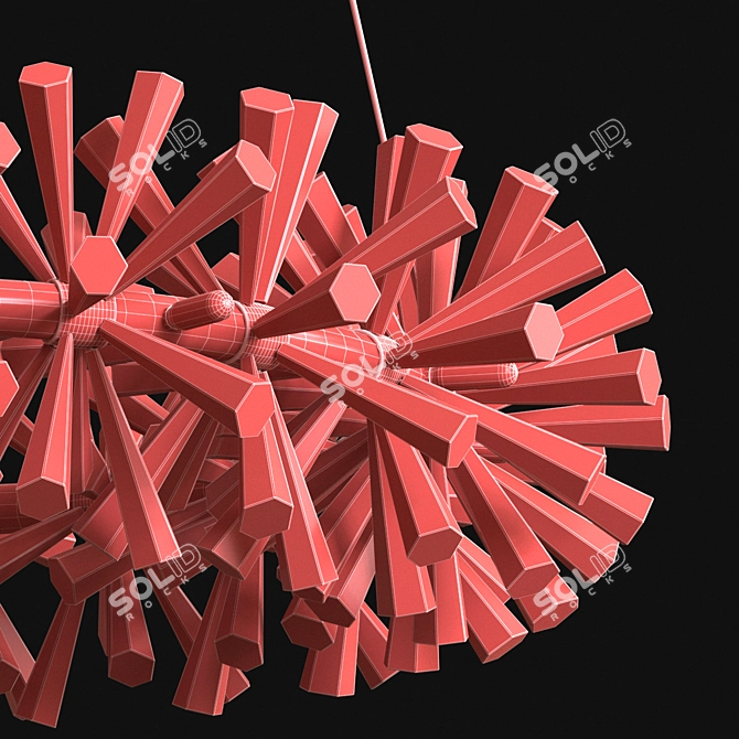 Sleek Beatrix Metal Glass Lamps 3D model image 5