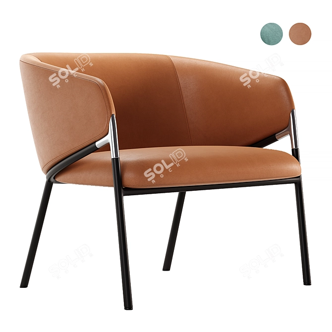 Modern Hammer Armchair 3D Model 3D model image 1