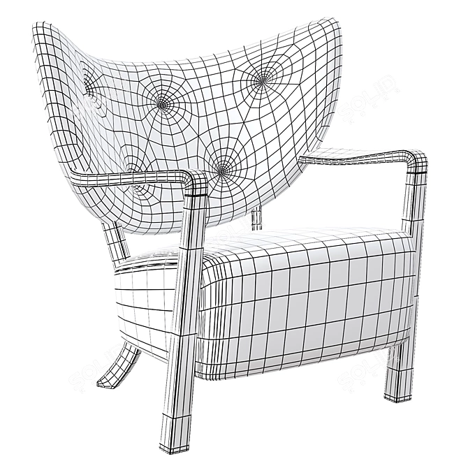 Luxury &Tradition Wulff Armchair Upgrade 3D model image 6