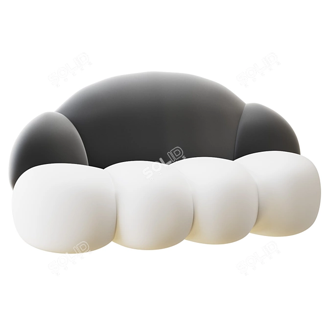 Sleek Cloud Sofa Bed 3D model image 1