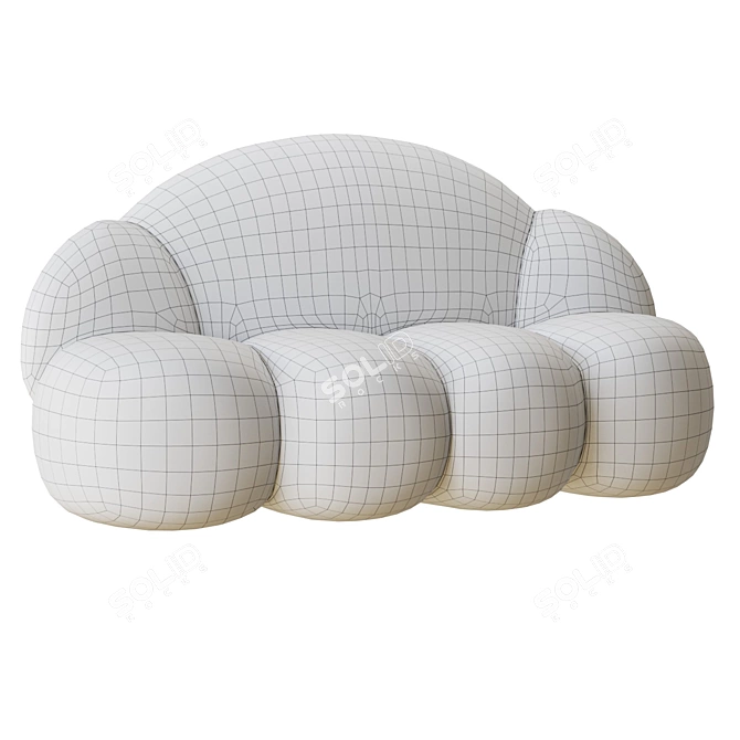 Sleek Cloud Sofa Bed 3D model image 3