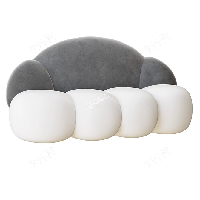Sleek Cloud Sofa Bed 3D model image 4