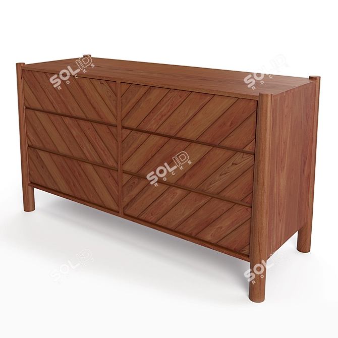 Urban Outfitters Clara Dresser 3D model image 1