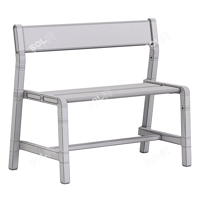 YPPERLIG Children's Bench, Dark Beech 3D model image 6