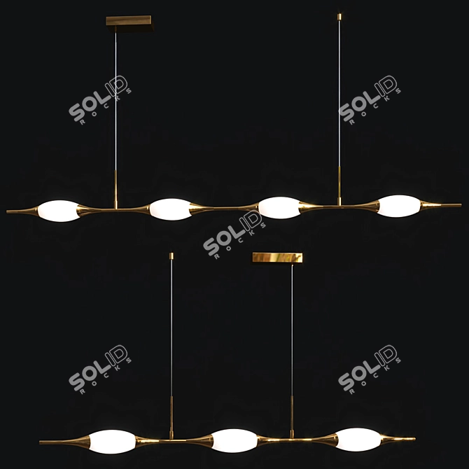 Modern FAME Long Design Lamps 3D model image 2