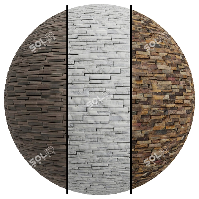 Buildmart Stone Facade Texture Set 3D model image 1