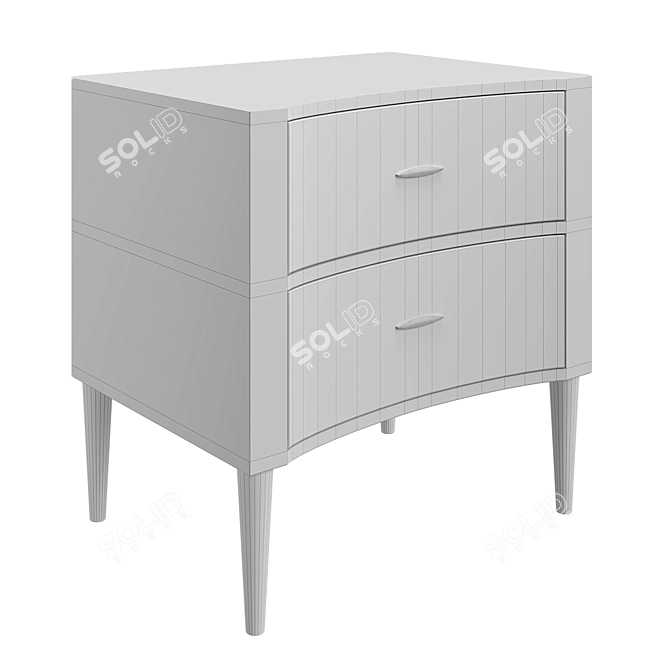Sleek Percy Bedside Table 3D model image 2