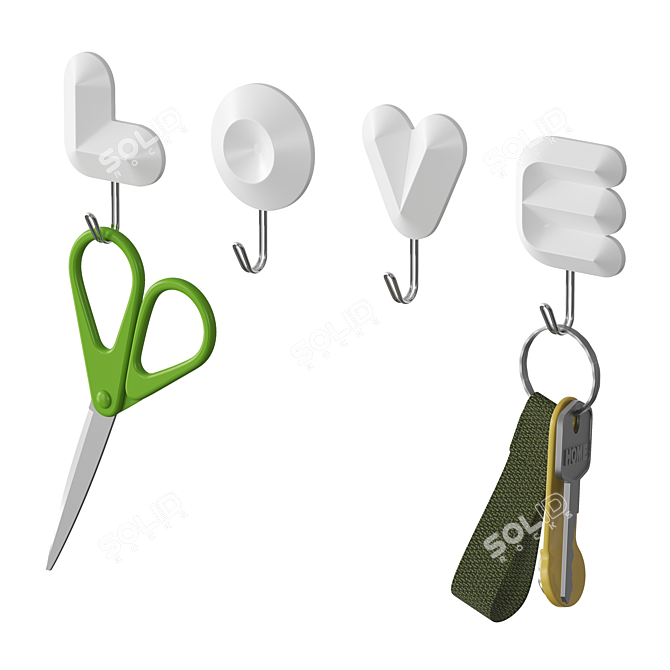 Love Key Holder Stand 3D model image 2