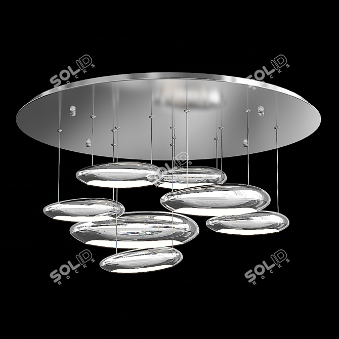 Innovative Hanging Artemide Mercury Chandelier 3D model image 1