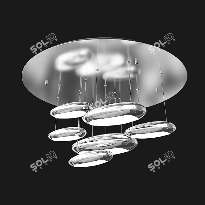 Innovative Hanging Artemide Mercury Chandelier 3D model image 2