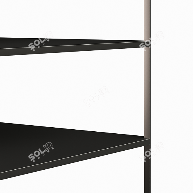 Industrial Steel Corner Wall Shelf 3D model image 3