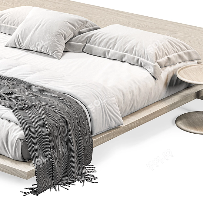 Scandinavian Modern Bed 3D Model 3D model image 3