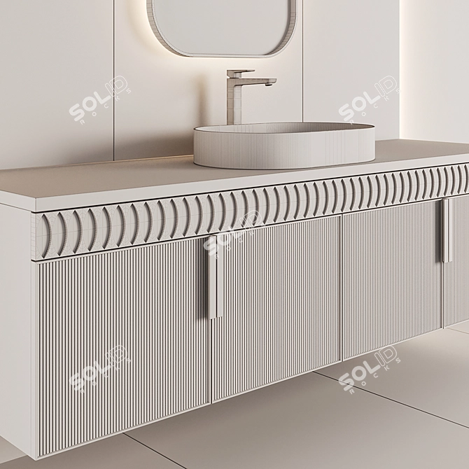 Modern Bathroom Vanity Set 3D model image 4